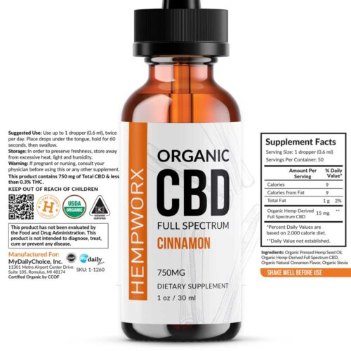 HempWorx 750 CBD Oil Label