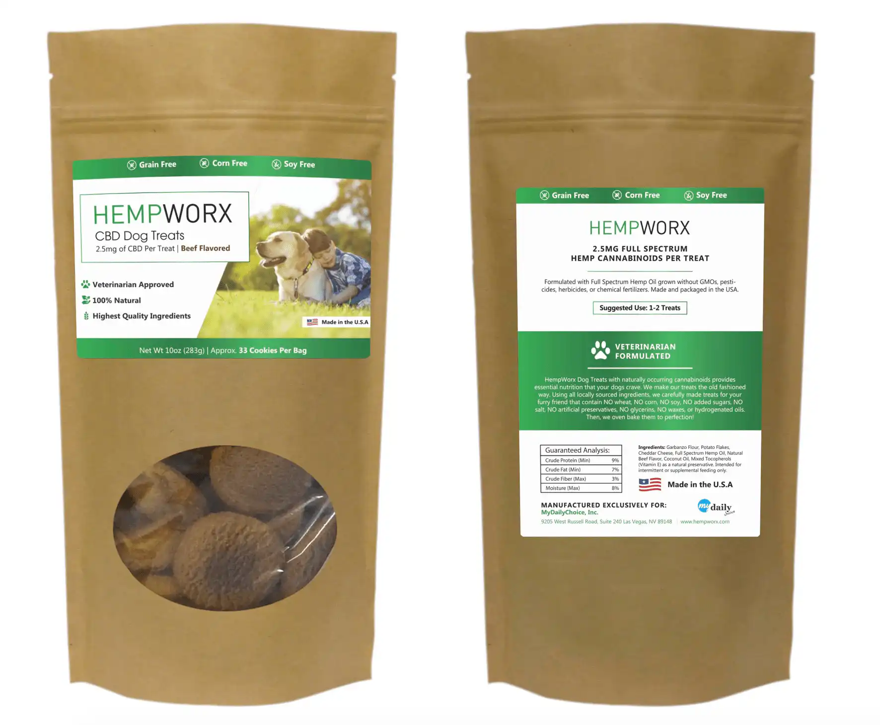 HempWorx Dog Treat Serving Size