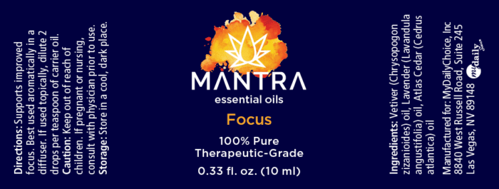 Mantra Focus Label