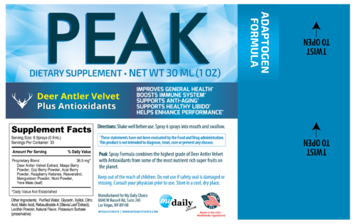 Peak Oral Nutritional Spray