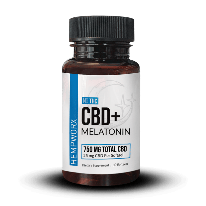 HempWorx Melatonin CBD Softgels, CBD sleep aid, Melatonin for sleep