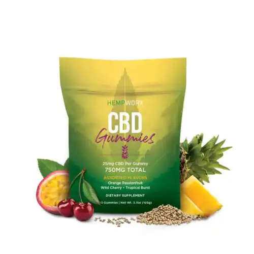 Hempworx CBD Gummies, Assorted Flavors