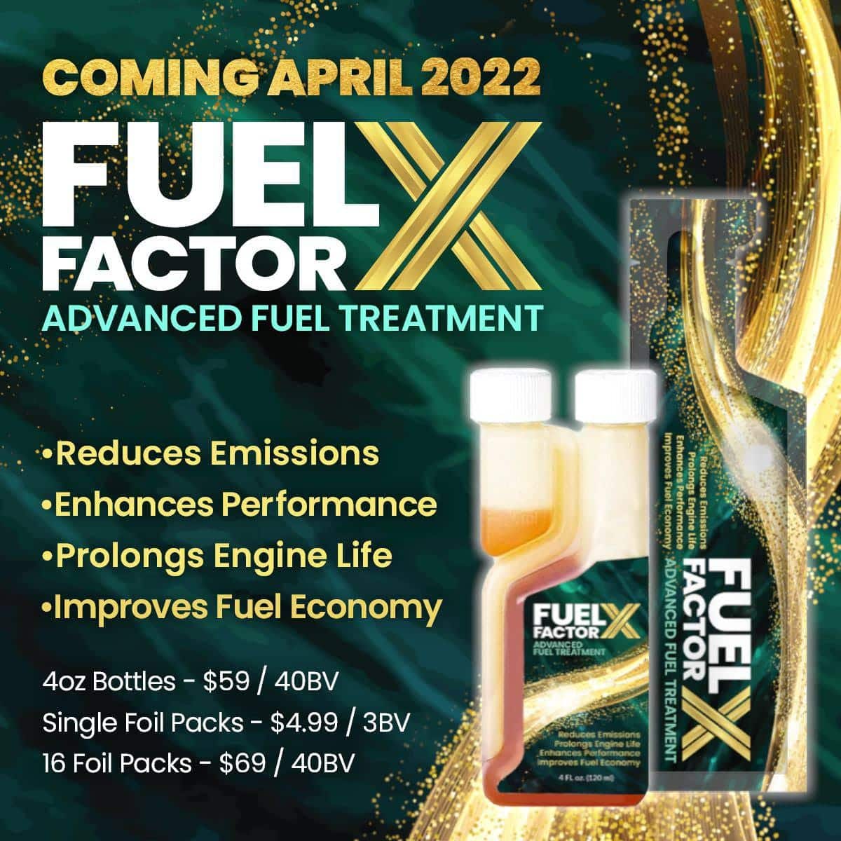 Fuel Factor X, Gasoline Additive, Increase fuel mileage, increase MPG
